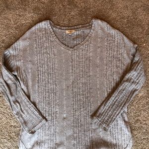 Gray knit sweater